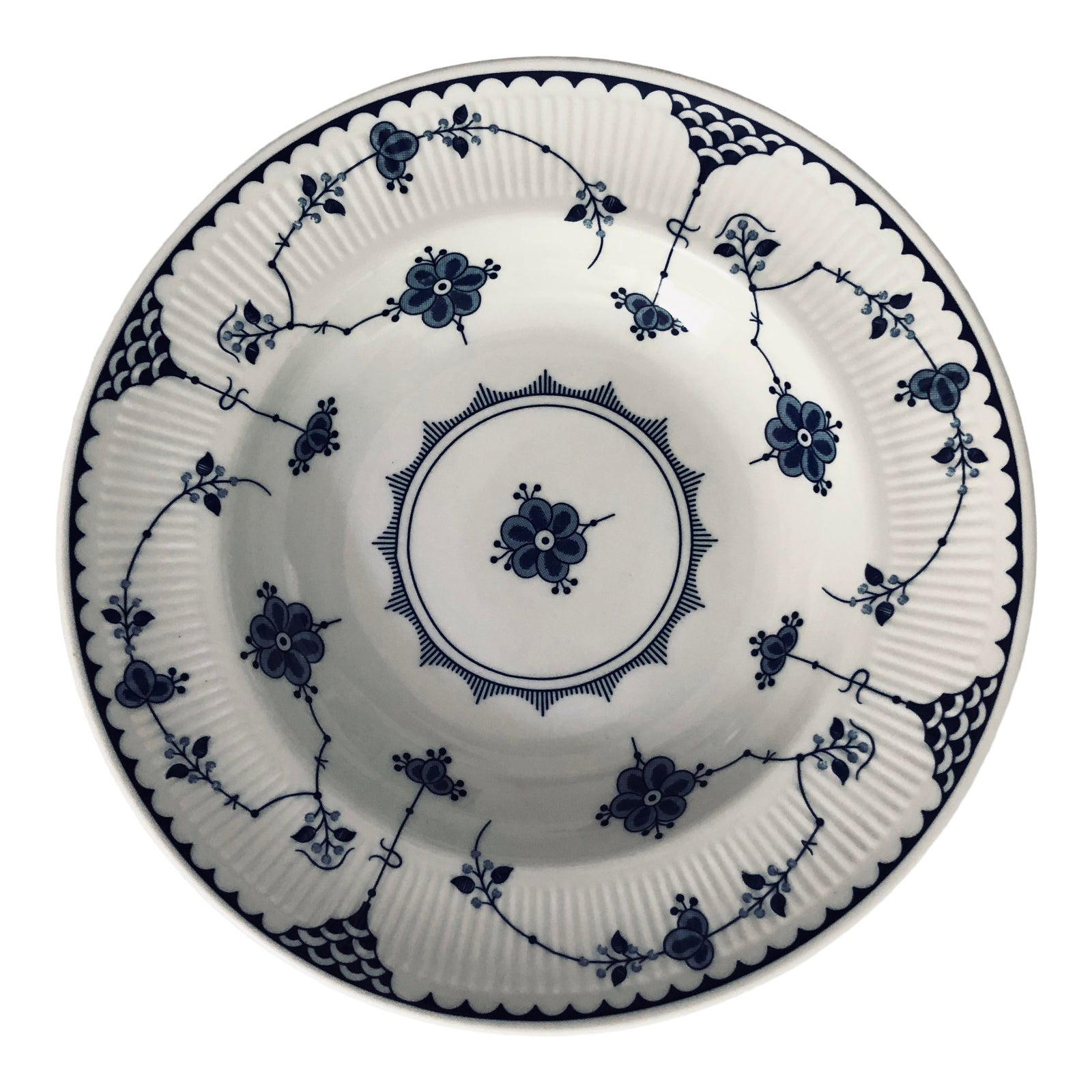 Contemporary Johnson Brothers “Blue Denmark “ Dinner / Soup Bowl Chairish