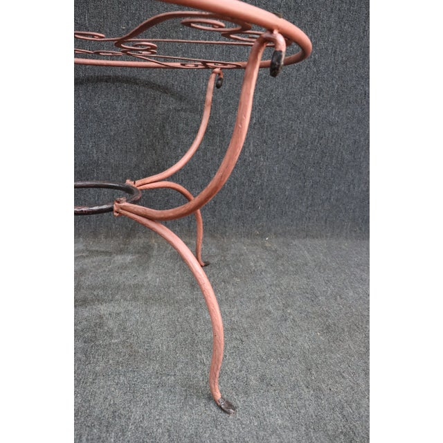 Late 20th Century Salmon Garden Table Base For Sale - Image 5 of 9