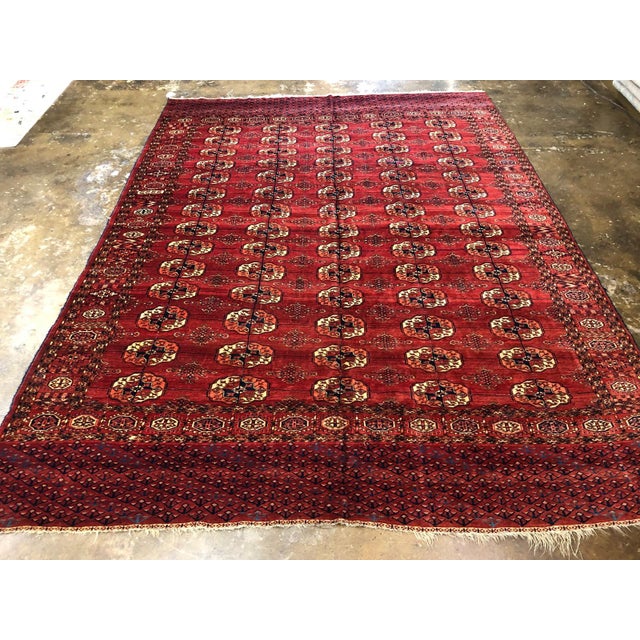Antique Turkmen Tekke Rug | Allover Design | 8x11 For Sale In Los Angeles - Image 6 of 8