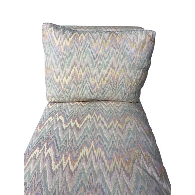 Textile 1980s Parson Style Petite Chassis Lounge For Sale - Image 7 of 9