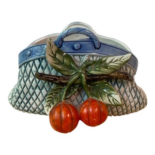 Majolia Ceramic Purse Vessel For Sale
