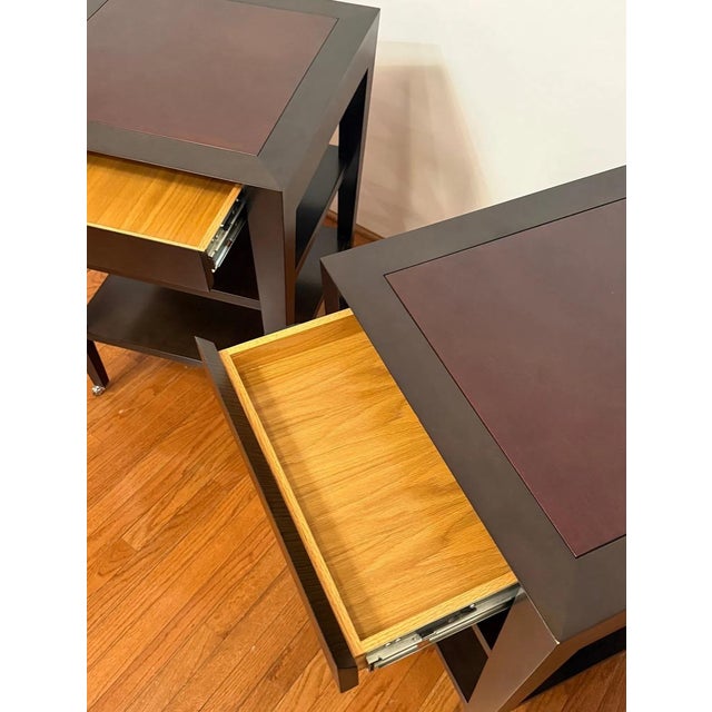 Donghia 1990s Pair of Tall Paris End Tables Attributed to Donghia For Sale - Image 4 of 4