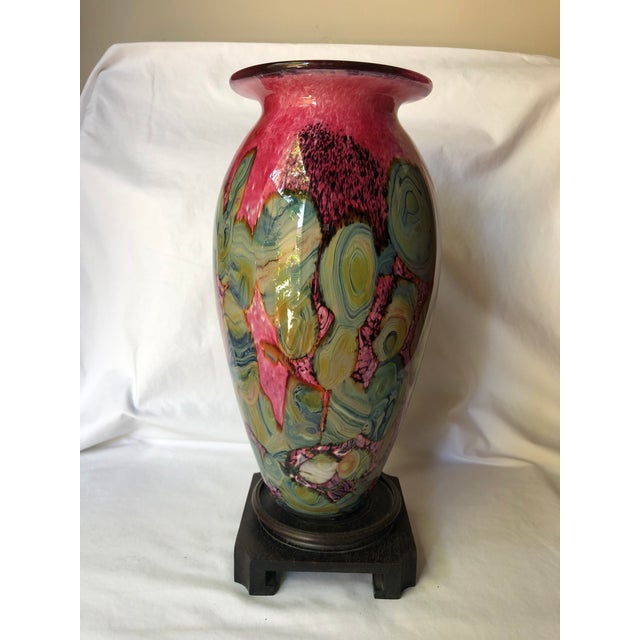 2003 Robert Eickholt Signed Art Glass Vase | Chairish
