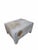 Animal Skin Vintage Rustic Modern Cowhide Ottoman Newly Reupholstered in Cowhide For Sale - Image 7 of 9