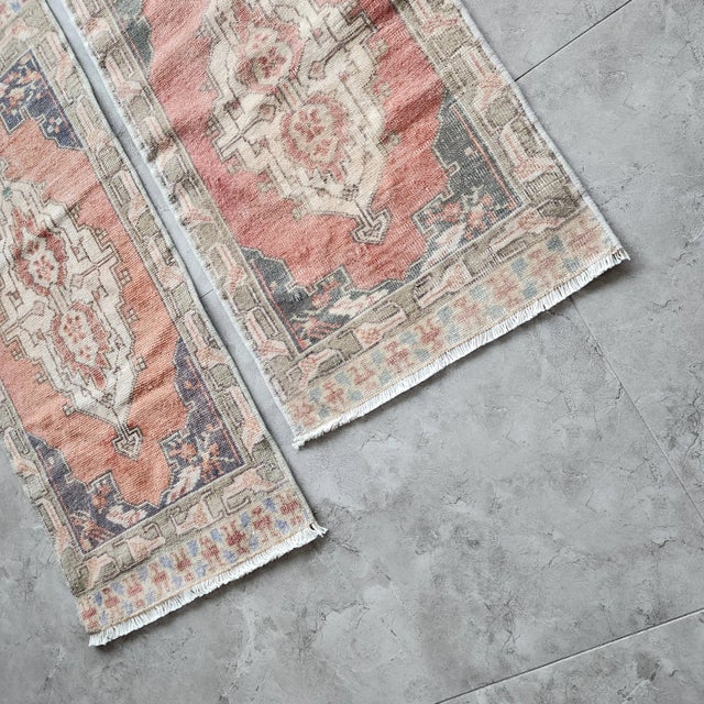 1960s Turkish Oriental Matching Runner in Muted Colors - a Pair For Sale In Philadelphia - Image 6 of 10