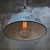 Industrial Vintage Industrial Pendant Light in Grey Enamel, Cast Iron and Clear Glass For Sale - Image 3 of 5
