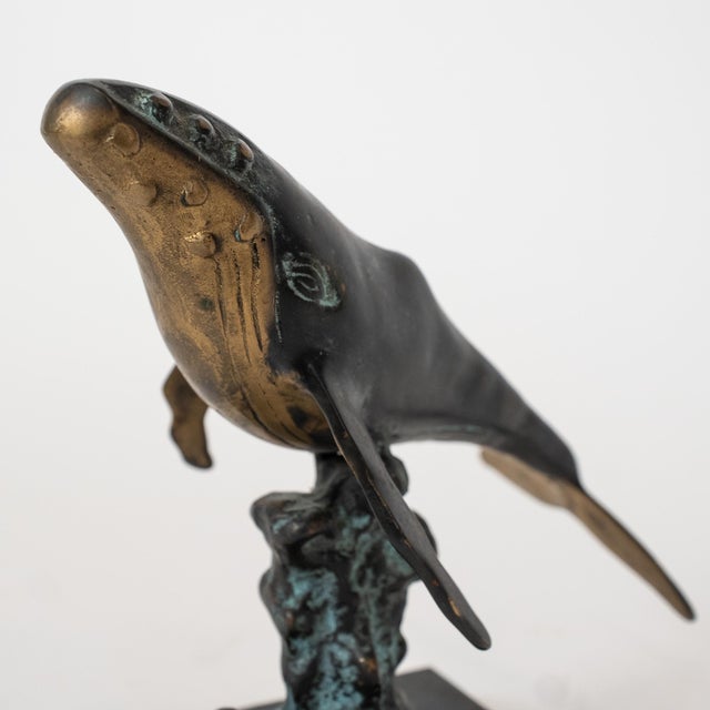 Late 20th Century Spi Bronze Finish Humpback Whale Sculpture For Sale In New York - Image 6 of 8