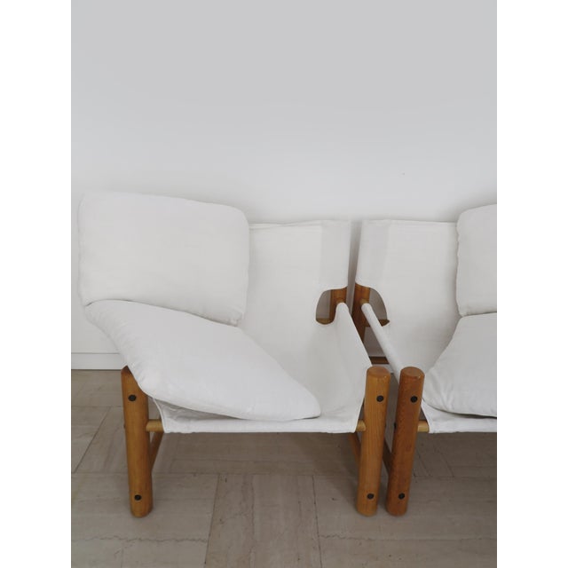 Chairs with Wooden Frame and Fabric, Italy, 1970s, Set of 2 For Sale - Image 10 of 18