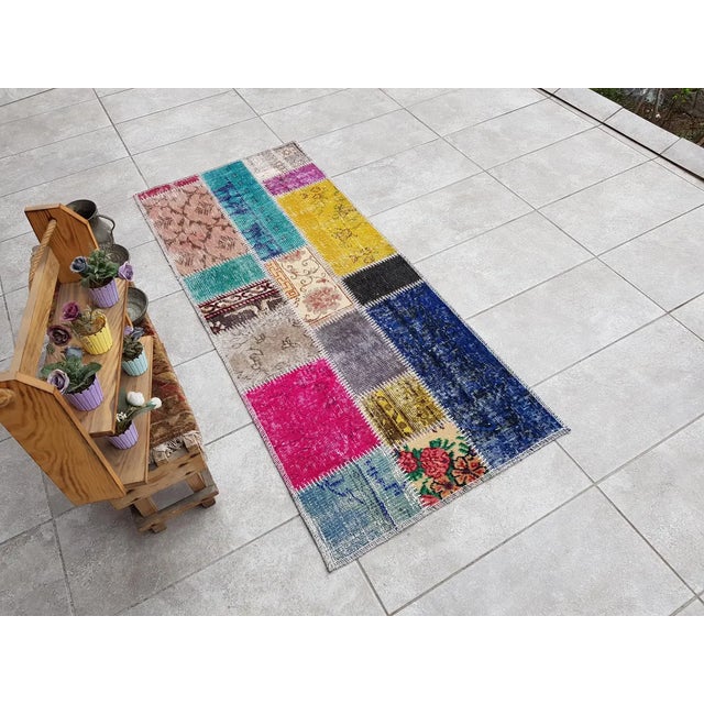 1960s Vintage Anatolian Wool Runner Carpet For Sale - Image 5 of 10