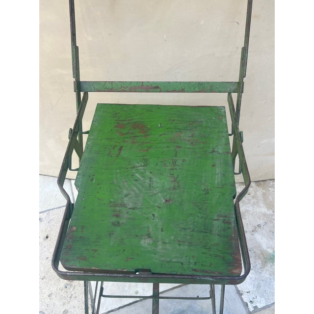Metal Vintage Green Metal Cart, C. 1930's For Sale - Image 7 of 7