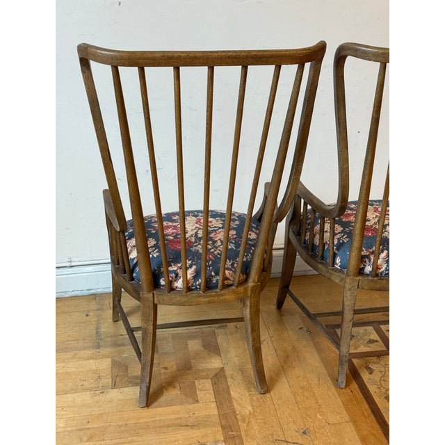 Hooker Furniture Sanctuary Tall Spindle Armchairs + Ralph Lauren Fabric, Pair For Sale In San Francisco - Image 6 of 12