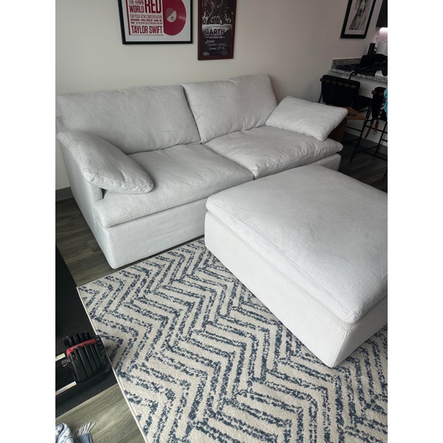 Restoration Hardware Cloud Track Arm Modular Sectional in Mist