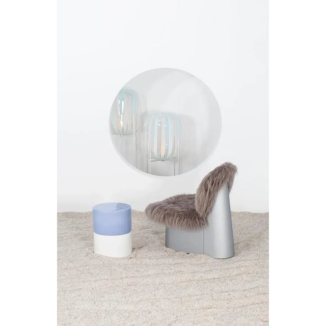 Pilota Grey Faux Fur White Aluminium Lounge Chair by Pulpo For Sale - Image 10 of 11