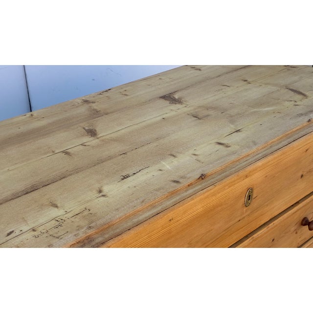 Wood Pine Central European Chest of Four Drawers For Sale - Image 7 of 16