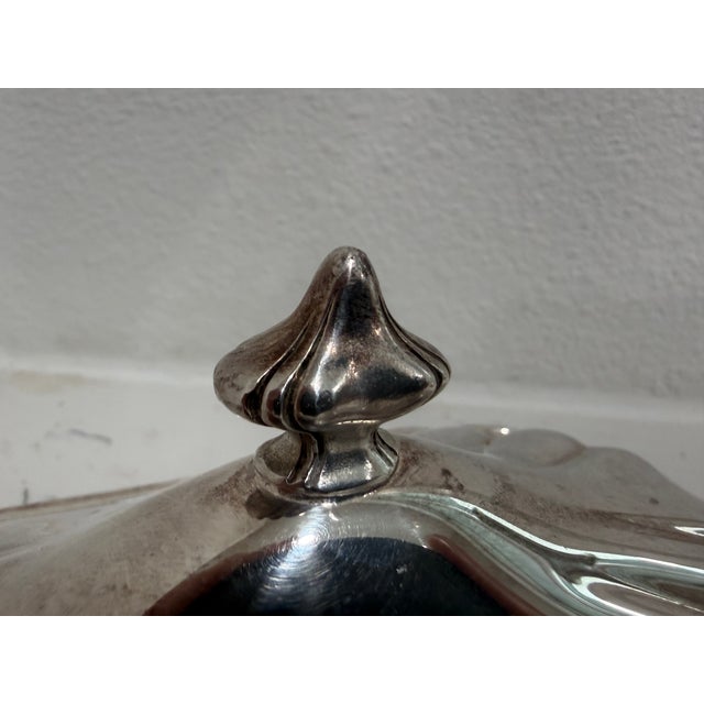 Mid-Century Modern Gorham Heritage Silver Plate Lidded Butter Dish From England For Sale - Image 3 of 7
