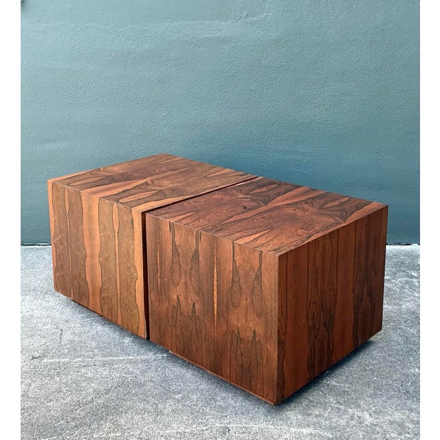 Mid 20th Century Vintage MCM Cube Side Tables - Set of 2 For Sale - Image 5 of 12