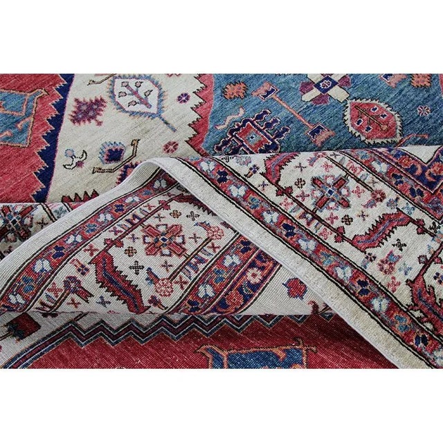 Handwoven Red/Beige Serapi Style Rug 8'7" X 11'1" For Sale - Image 9 of 10