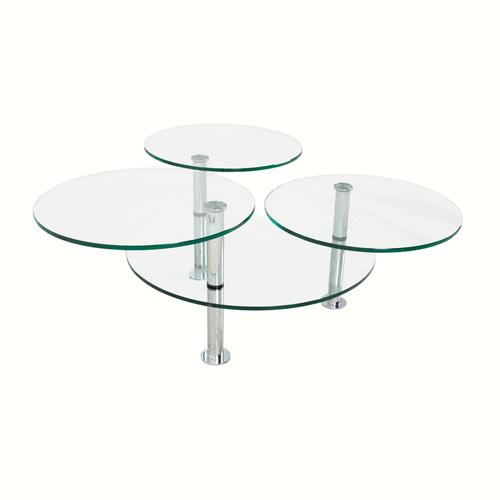 Modern K 180 Coffee Table in Glass and Chrome from Ronald Schmitt For Sale - Image 3 of 11