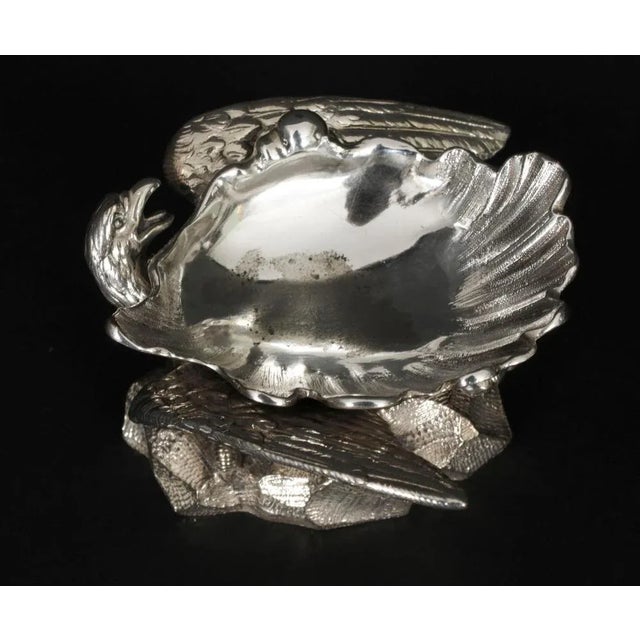 Antique Victorian Silver Plated Eagle Salts, 1800s, Set of 2 For Sale - Image 3 of 15