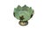 English Vintage Brama Frosted Green Art Glass Bowl on Silver-Plated Base For Sale - Image 3 of 11
