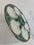 Mid-Century Modern French Longchamp Green and White Majolica Oyster Plate, Circa 1950s For Sale - Image 3 of 9