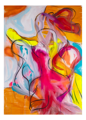 Dick Berckenkamp, Composition III (Heroes), Acrylic on Canvas