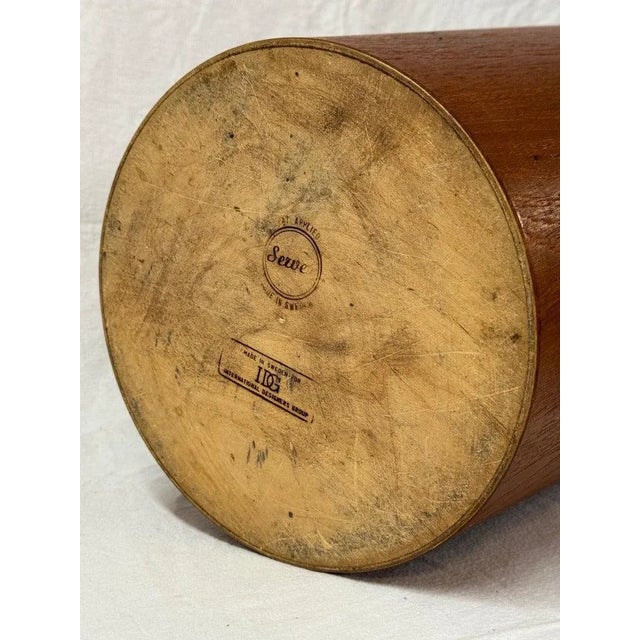 Large Mid Century Modern Teak Waste Paper Bin by Martin Aberg for Servex For Sale - Image 11 of 12