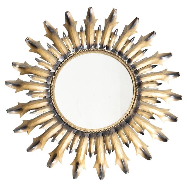 Mid-Century Modern Sunburst Mirror Brass, 1960s For Sale - Image 10 of 10