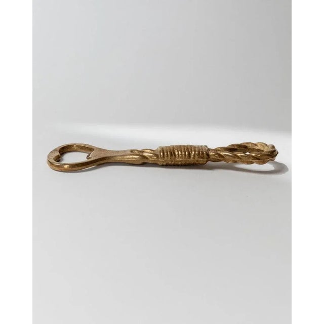 Vintage Rope and Loop-Shaped Bottle Opener in Brass, Italy, 1960s For Sale - Image 9 of 11
