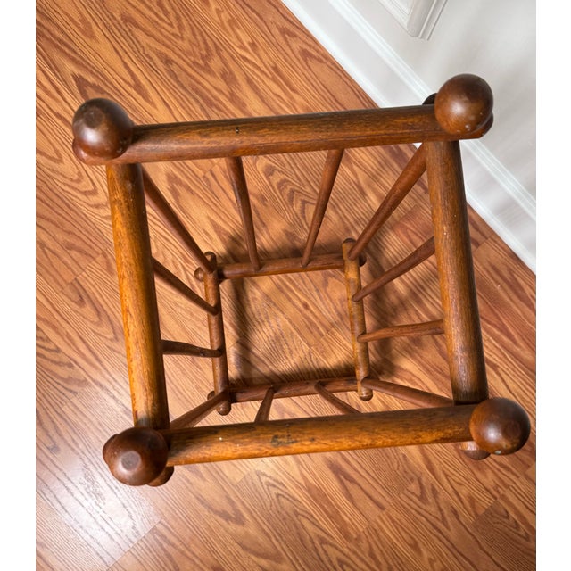 Arts & Crafts Solid Wood Stick & Ball Collapsible Umbrella Stand For Sale - Image 10 of 12