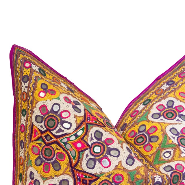 Dhani Rajasthani Embroidered Decorative Pillow For Sale