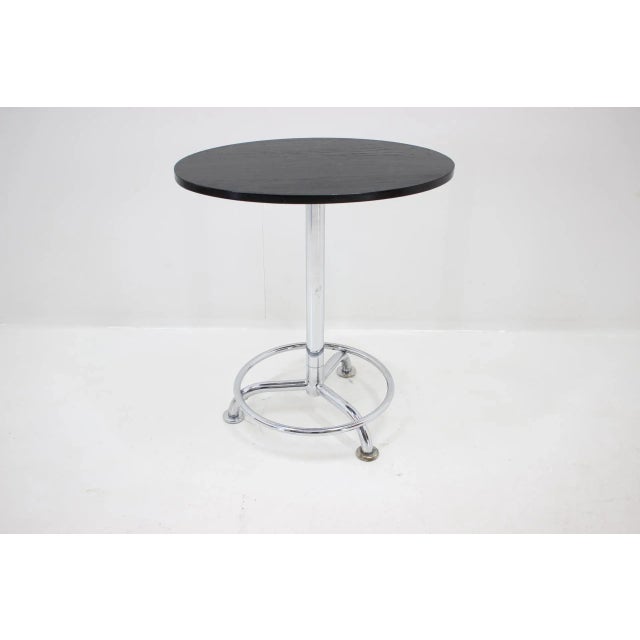 Wood Bauhaus Chrome Side Table from SLEZAK Factories, 1930s For Sale - Image 7 of 7
