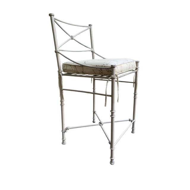 Late 20th Century Giacometti Inspired Wrought Iron Dining Chair For Sale In New York - Image 6 of 12