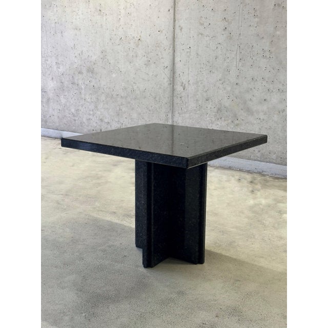 Postmodern Vintage Granite Side Table, 1980s For Sale - Image 3 of 7