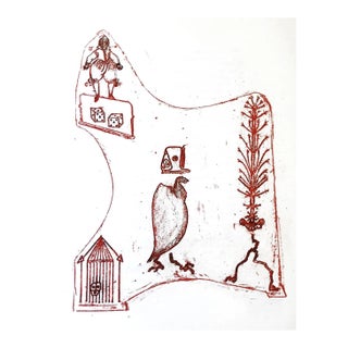 Max Ernst Original Lithograph Addressed to Teacher 1970 For Sale