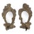 Italian Rococo Revival Brass Repousse Mirrored One-light Candle Sconces - a Pair For Sale