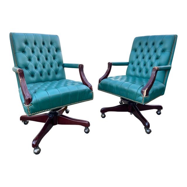 1980s Vintage Paoli Chair Company Office Swivel Desk Chairs - a Pair For Sale