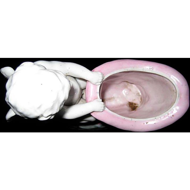 Ceramic C 1900 French Depose Cupid Porcelain Planter - For Sale - Image 7 of 8