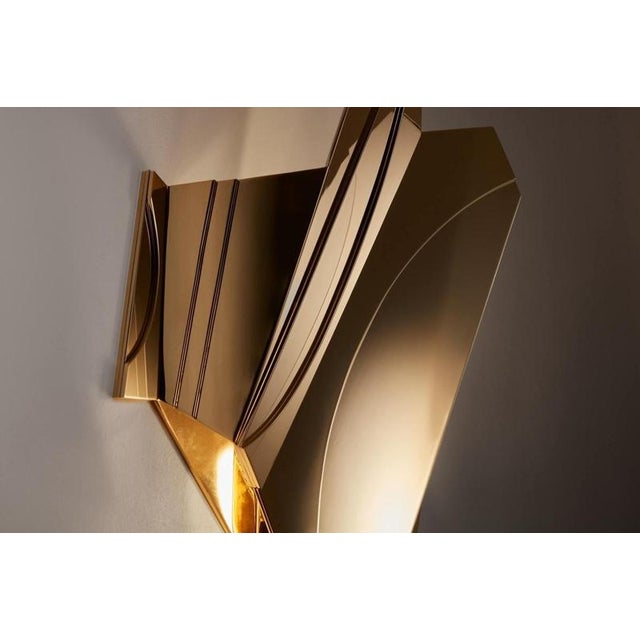 Not Yet Made - Made To Order Geometric Cross Bitume 03 Wall Lamp by Jennifer Midoz For Sale - Image 5 of 6