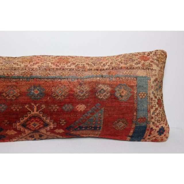 Antique Kurdish Lumbar Rug Pillow - 16'' X 43'' For Sale - Image 11 of 12