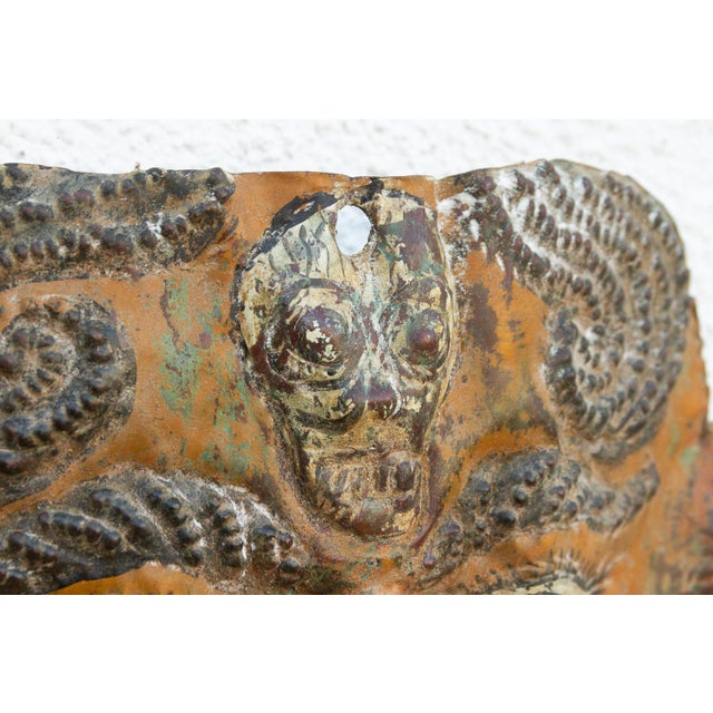Vintage Mexican Folk Art Painted Mask For Sale In Los Angeles - Image 6 of 8