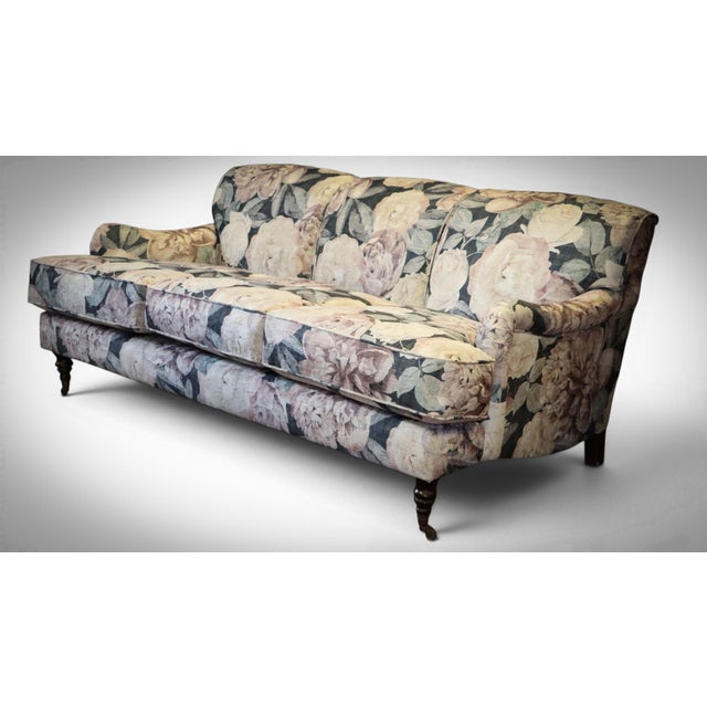 Vintage Three-Seater Sofa in Floral Velvet, 2010s For Sale - Image 3 of 18