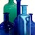 Jewel-Toned Glass Bottle Vase Curation - Group of 5 For Sale - Image 16 of 17