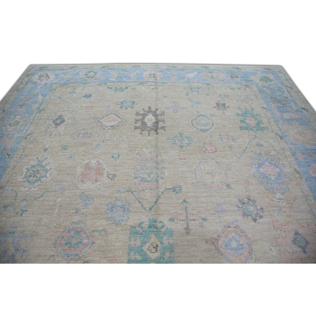 Turkish Modern Turkish Oushak Rug 9'8" x 12'8" For Sale - Image 3 of 6