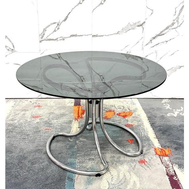 1970s Modernist Dining Table in Steel attributed to Giotto Stoppino, 1970s For Sale - Image 5 of 8