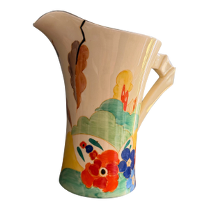 1933 Clarice Cliff “Secrets” Pattern Daffodil Shape Jug – Scarce Form