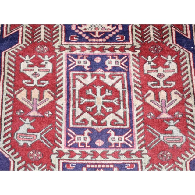 1960s Blue Vintage Oriental Rug For Sale - Image 4 of 9