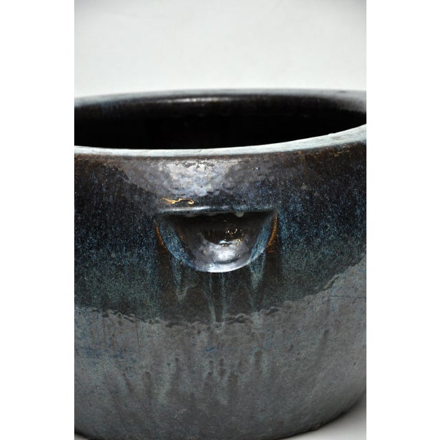 Ceramic Antique Yixing Blue Flambe Glazed Stoneware Pot For Sale - Image 7 of 15
