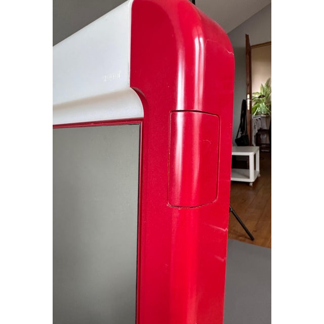 Mid-Century Modern Space Age Mirror with Integrated Cabinet from Sieper Germany, 1970s For Sale - Image 3 of 8