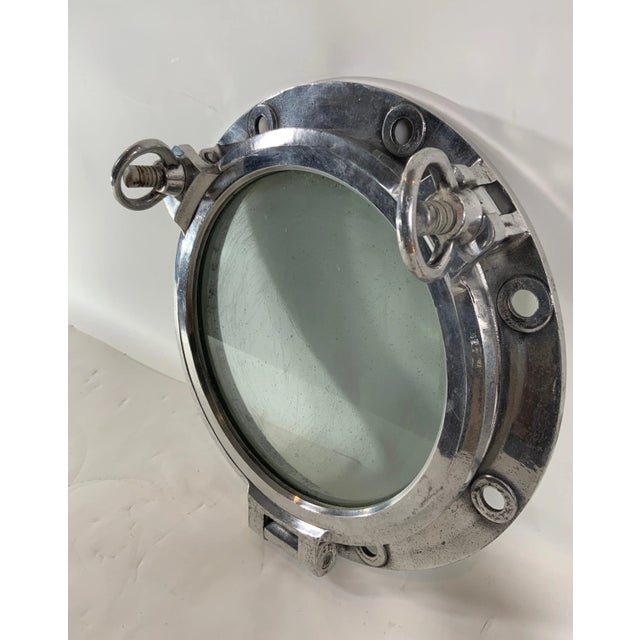 Nautical Aluminum Ship's Porthole For Sale - Image 3 of 8